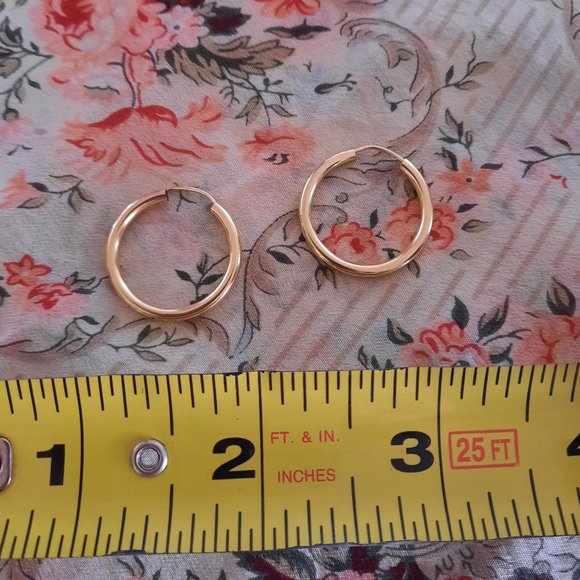 Vermeil Infinity Hoop Earrings - Picture 3 of 3